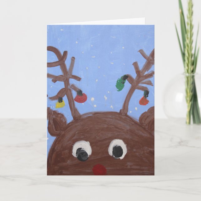 Tarjeta de Navidad de Rudolph (Anverso)