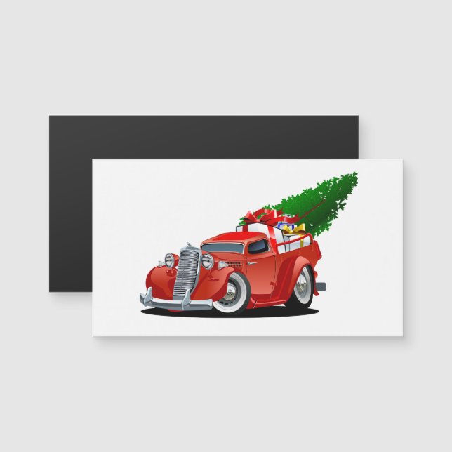 Tarjeta de Navidad de saludo de dibujos animados (Anverso/Reverso)