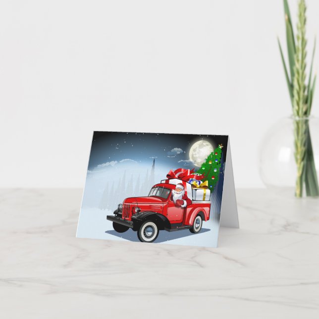 Tarjeta de Navidad de saludo de dibujos animados (Anverso)