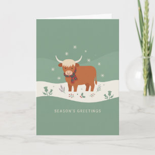 Tarjeta de Navidad de Saludo de Temporada de Vaca 