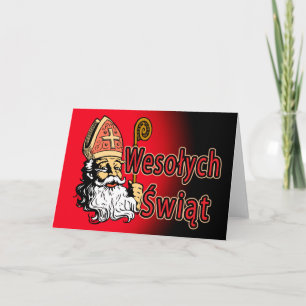Tarjeta de Navidad de San Nicolás Wesolych Swiat