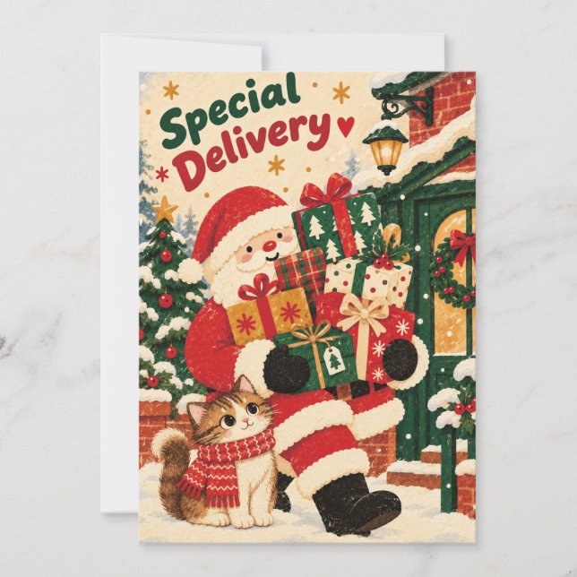 Tarjeta de Navidad de Santa (Anverso)