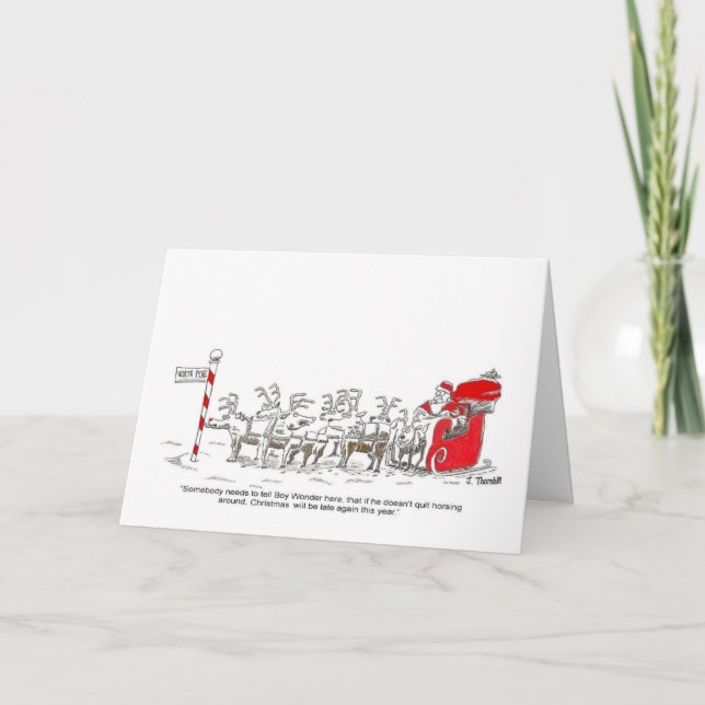 Tarjeta de Navidad de Santa (Anverso)