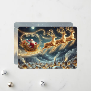 Tarjeta de Navidad de Santa Claus Alegre