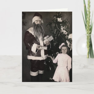 Tarjeta de Navidad de Santa Claus espeluznante