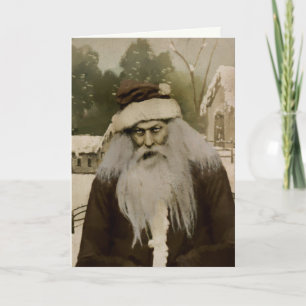 Tarjeta de Navidad de Santa Claus espeluznante