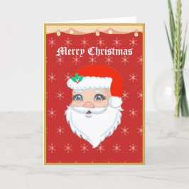 Tarjeta de Navidad de Santa Claus Feliz