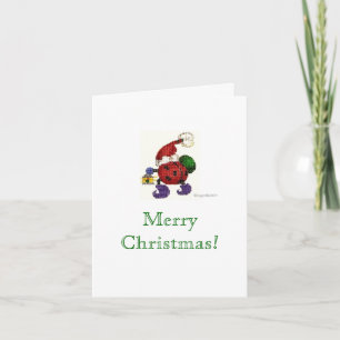 tarjeta de Navidad de santa de la mariquita