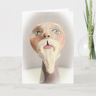Tarjeta de Navidad de Santa del arte popular