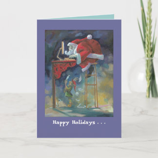 Tarjeta de Navidad de santa del ordenador