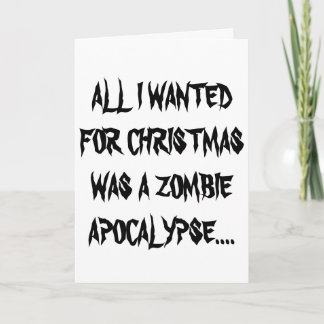 Tarjeta de Navidad de Santa del zombi