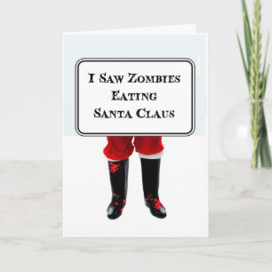 Tarjeta de Navidad de Santa del zombi