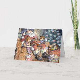 Tarjeta de Navidad de "Santa durmiente"