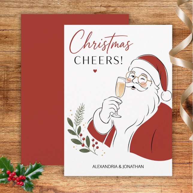 Tarjeta de Navidad de Santa Moderna Feliz Navidad (Subido por el creador)