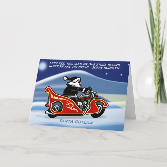 Tarjeta de Navidad de Santa Outlaw© (Anverso)