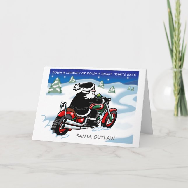 Tarjeta de Navidad de Santa Outlaw© (Anverso)