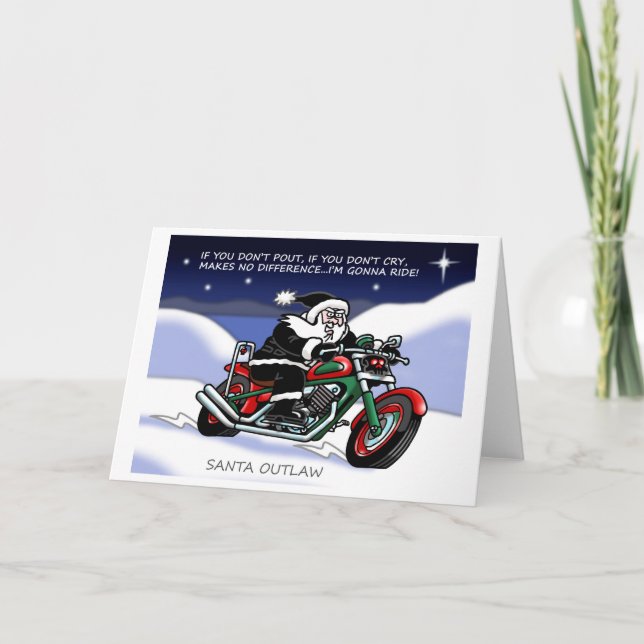 Tarjeta de Navidad de Santa Outlaw© (Anverso)