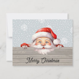 Tarjeta de Navidad de Santa Peek-a-Boo