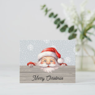 Tarjeta de Navidad de Santa Peek-a-Boo