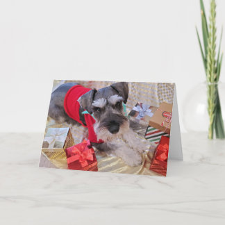 Tarjeta de Navidad de Santa Schnauzer