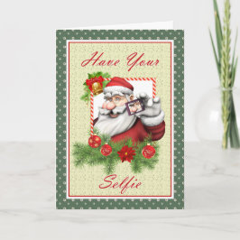 Tarjeta de Navidad de Santa Selfie
