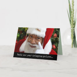 Tarjeta de Navidad de Santa Vio Tus Fotos de Insta