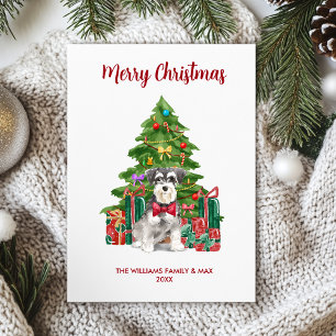 Tarjeta de Navidad de Schnauzer Miniatura