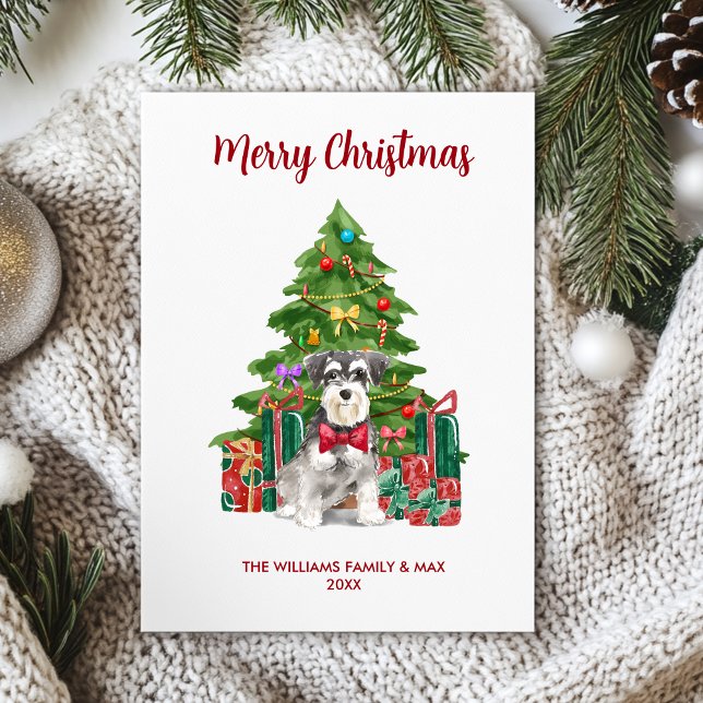 Tarjeta de Navidad de Schnauzer Miniatura (Subido por el creador)