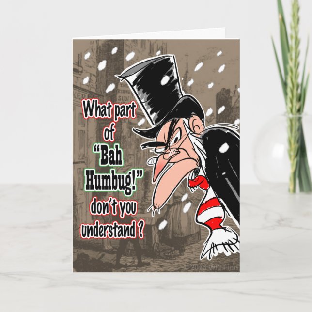 Tarjeta de Navidad de Scrooge (Anverso)