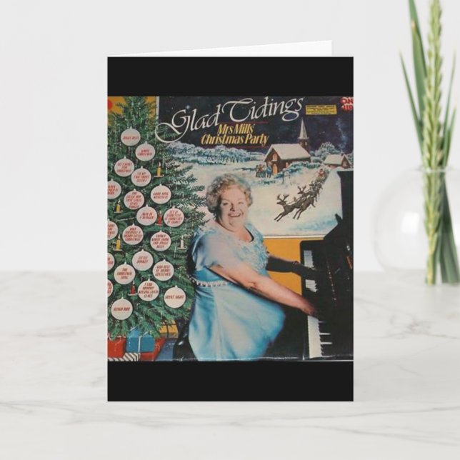 Tarjeta de Navidad de señora Mills (Anverso)