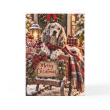 Tarjeta de Navidad de Setter Inglés