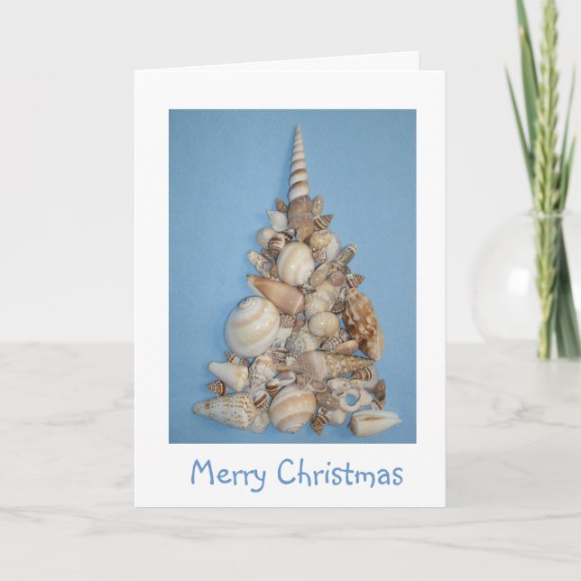 Tarjeta de Navidad de Shell del mar (Anverso)