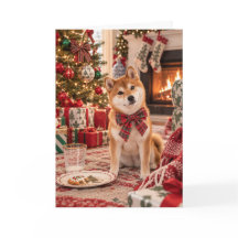 Tarjeta de Navidad de Shiba Inu