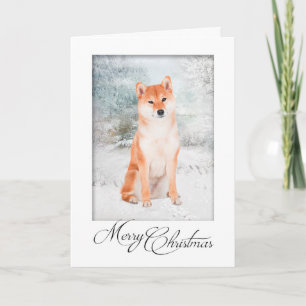 Tarjeta de Navidad de Shiba Inu