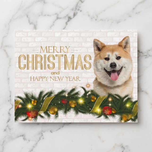 Tarjeta de Navidad de Shiba Inu (Shiba Inus make the holidays bright.)