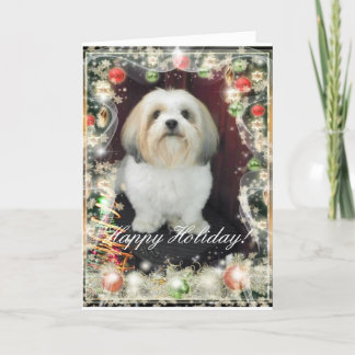 Tarjeta de Navidad de ShihTzu