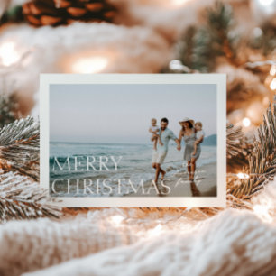 Tarjeta de Navidad de Simplicidad con Foto