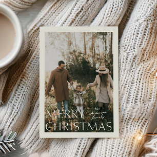 Tarjeta de Navidad de Simplicidad con Foto