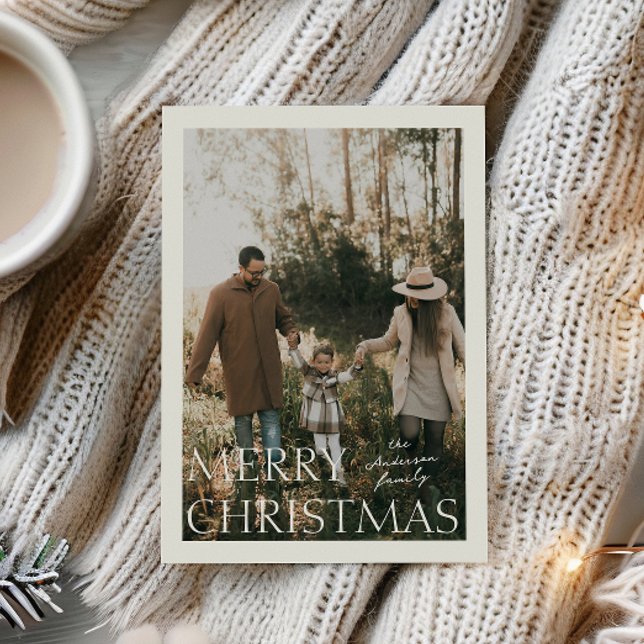 Tarjeta de Navidad de Simplicidad con Foto (Subido por el creador)