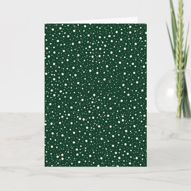 Tarjeta de Navidad de Snow Dot (Anverso)