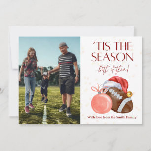 Tarjeta de Navidad de Temporada de Fútbol con Acua