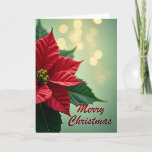 Tarjeta de Navidad de Terciopelo Escarlata