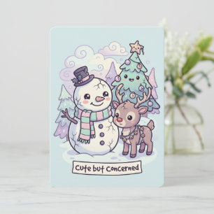 Tarjeta de Navidad de Terror Kawaii Tarjeta Navide