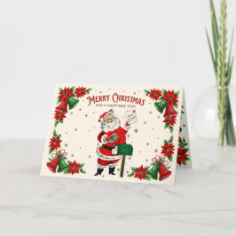 Tarjeta de Navidad de Tesoros Retro