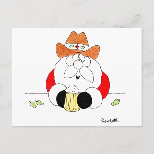 Tarjeta de Navidad de Texas Santa (Anverso)