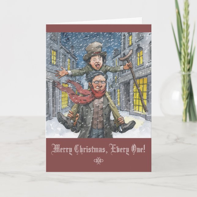 Tarjeta de Navidad de "Tim minúsculo" (Anverso)