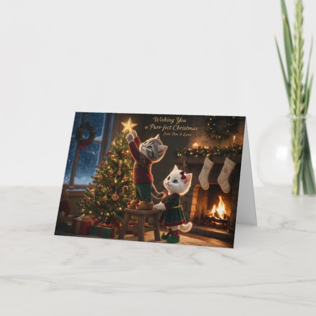 Tarjeta de Navidad de Tom y Luna (Anverso)