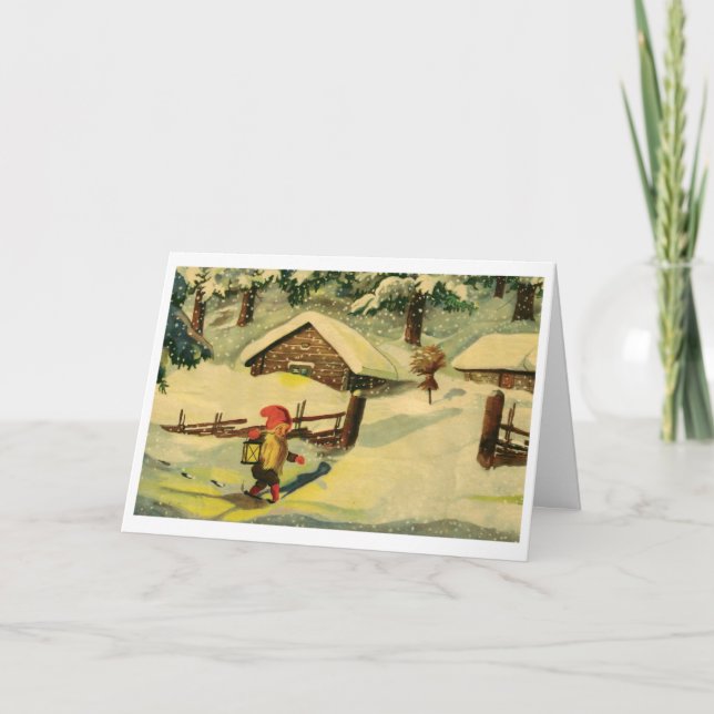 Tarjeta de Navidad de Tomten (Anverso)