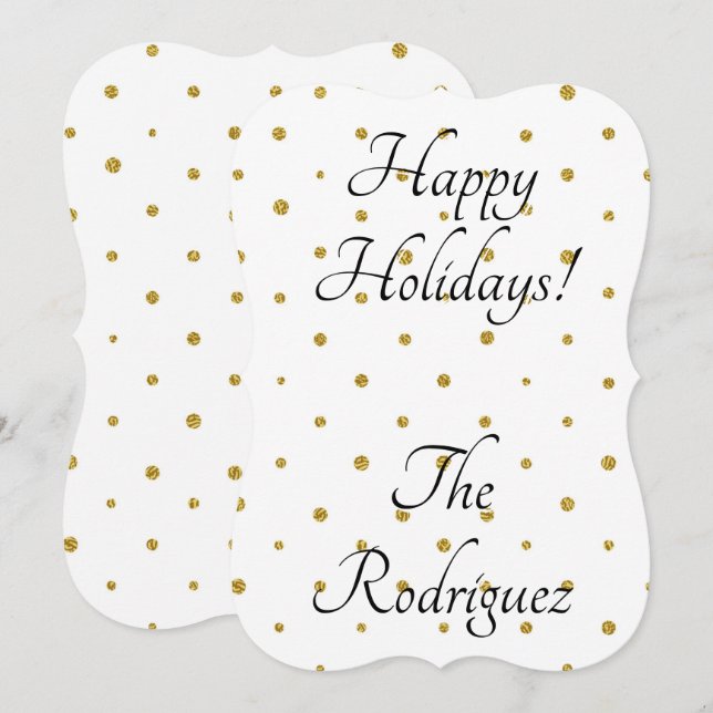Tarjeta de Navidad de tono dorado (Anverso / Reverso)