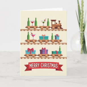 Tarjeta de Navidad de Tren Encantador